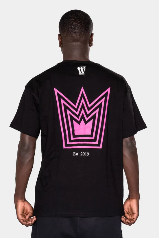 WILLIAM T-Shirt Black - Pink